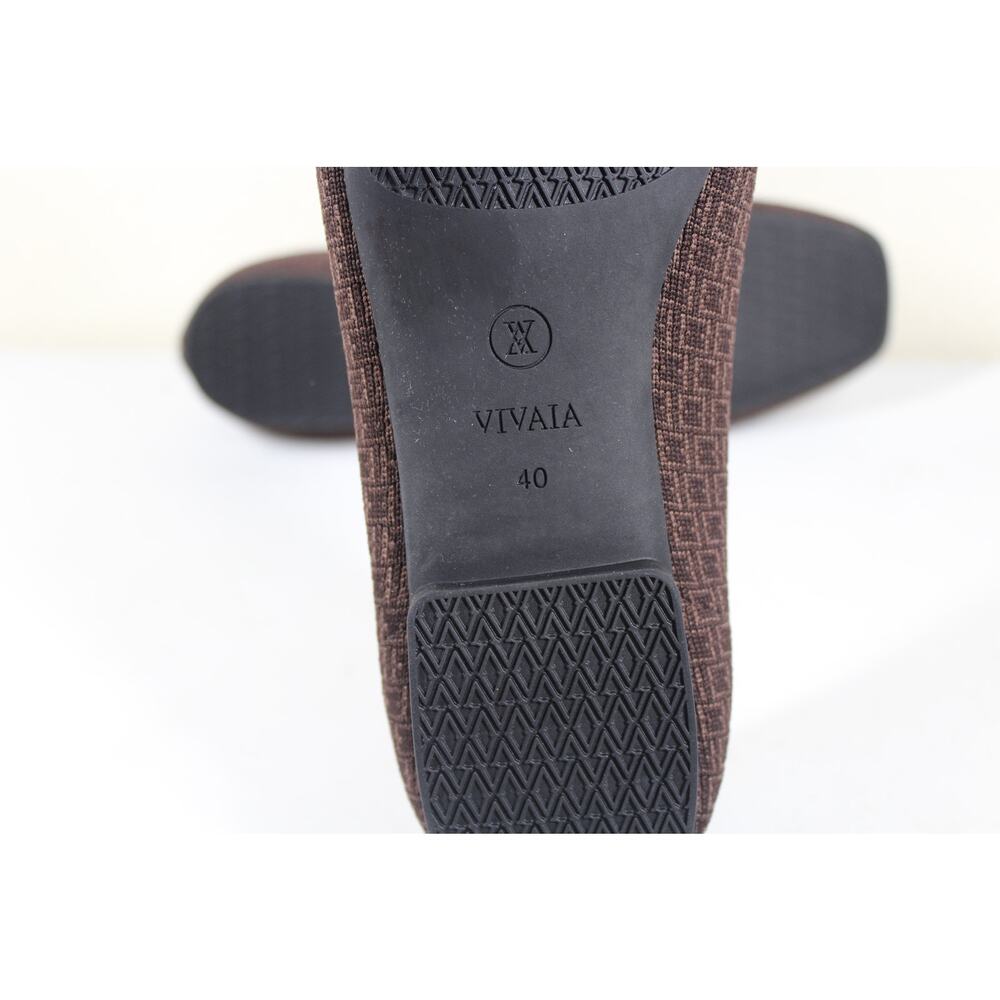 VIVAIA Square-Toe V-Cut Flats (Margot 2.0) in brown chain EU 40 US 9 - Picture 5 of 5